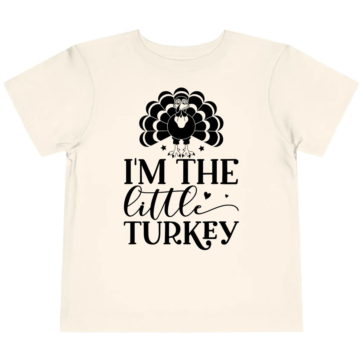I'm The Little Turkey Thanksgiving Toddler T-Shirt in Natural