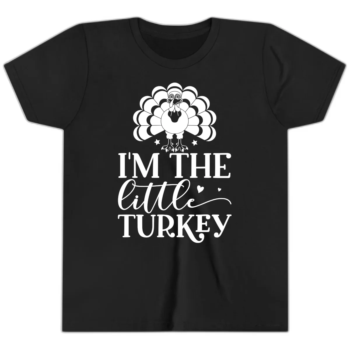 I'm The Little Turkey Thanksgiving Youth T-Shirt in Black