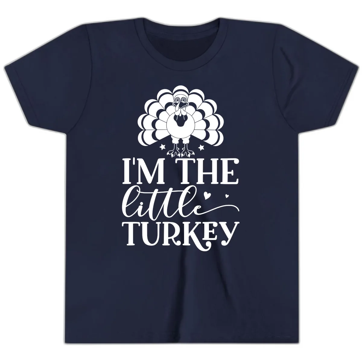 I'm The Little Turkey Thanksgiving Youth T-Shirt in Navy