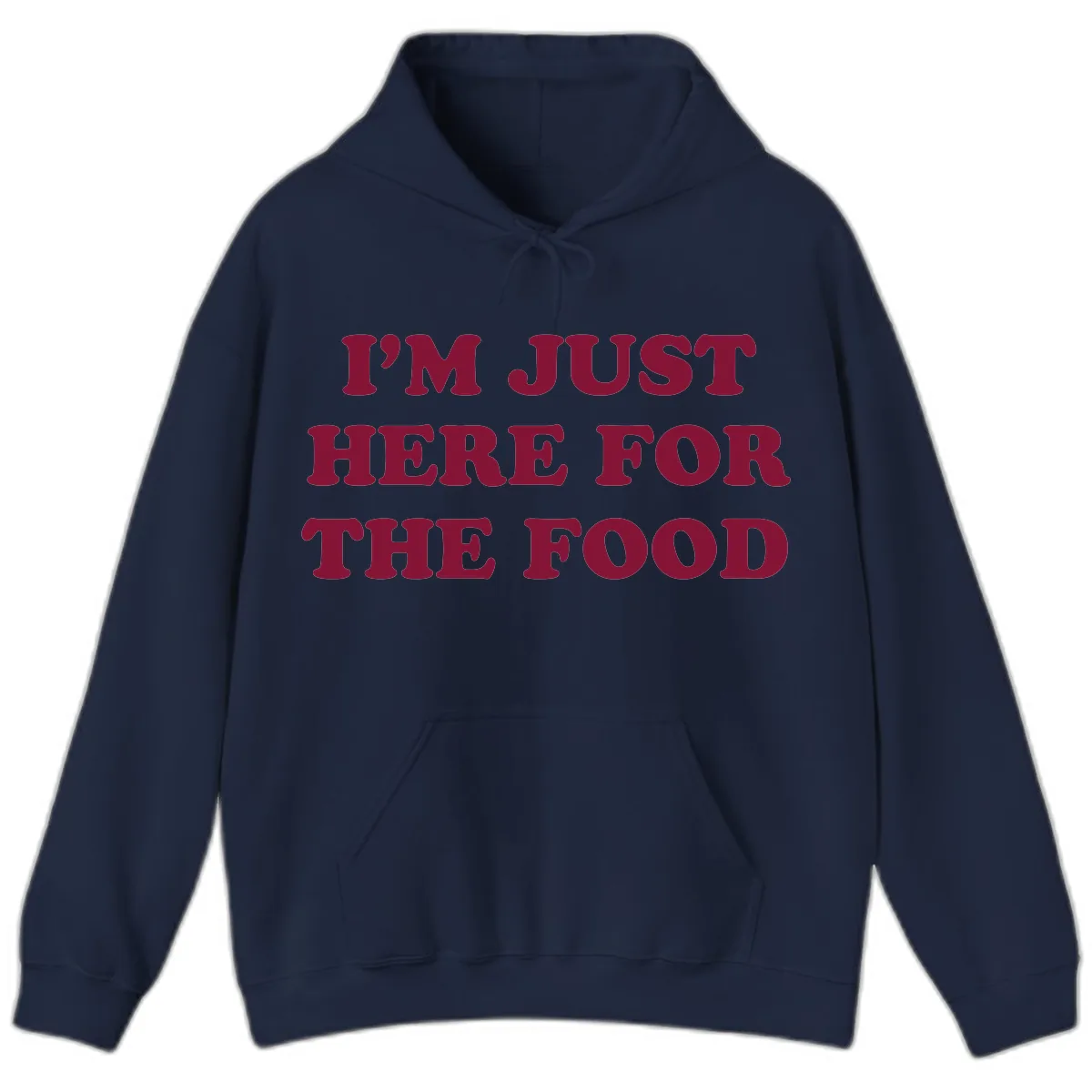 I'm Just Here For The Food Hoodie in Navy