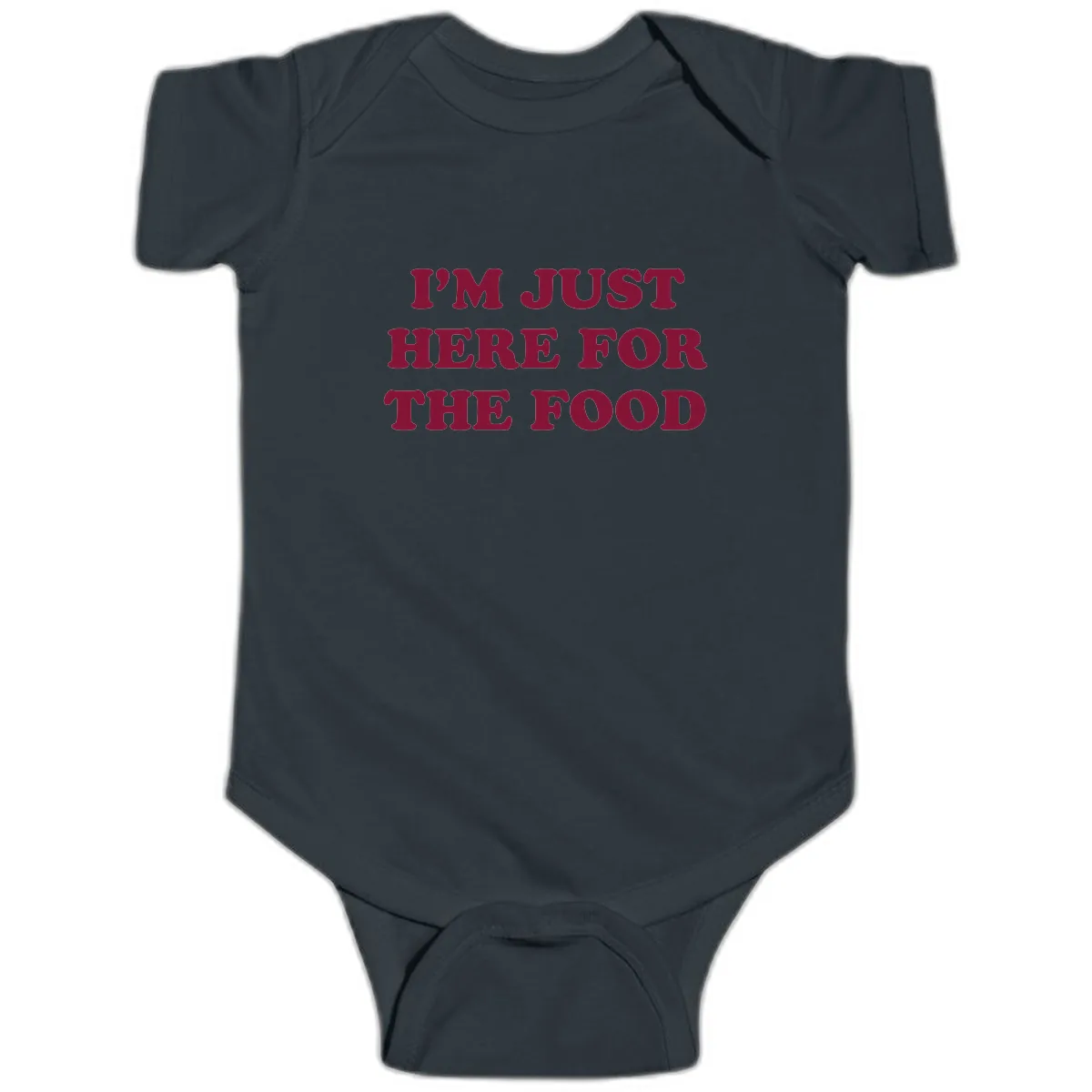 I'm Just Here For The Food Baby Onesie in Black