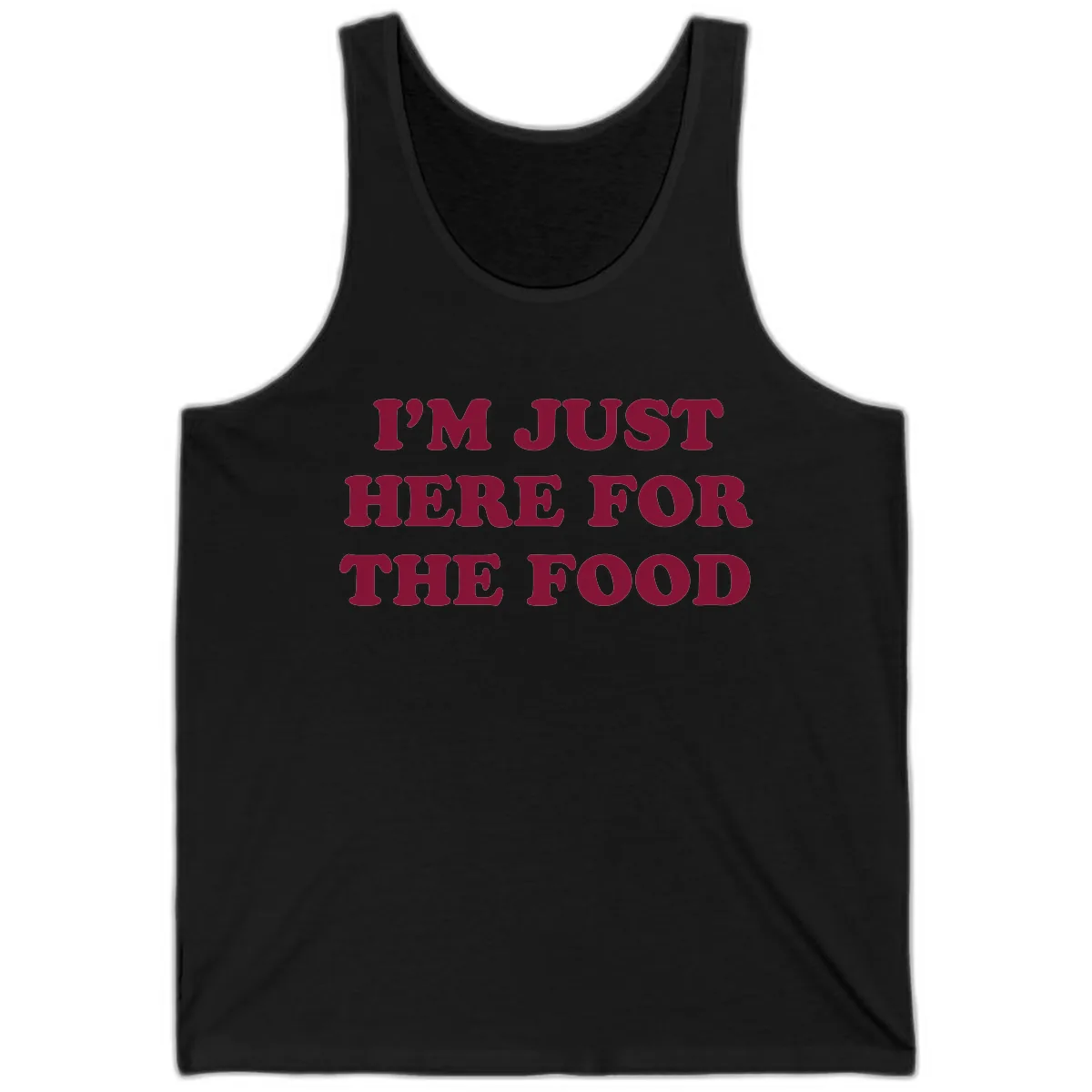I'm Just Here For The Food Tank in Black