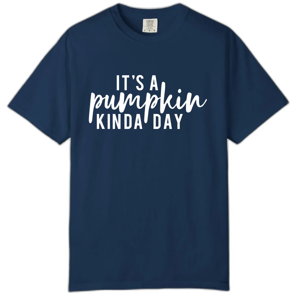 It's A Pumpkin Kinda Day Comfort Color in Navy