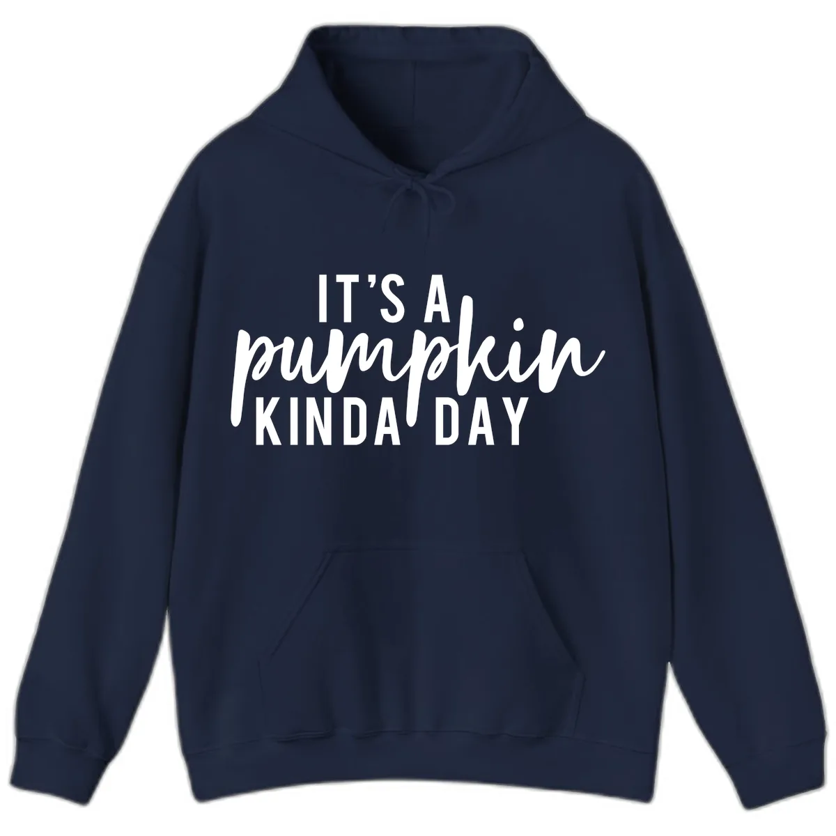 It's A Pumpkin Kinda Day Hoodie in Navy
