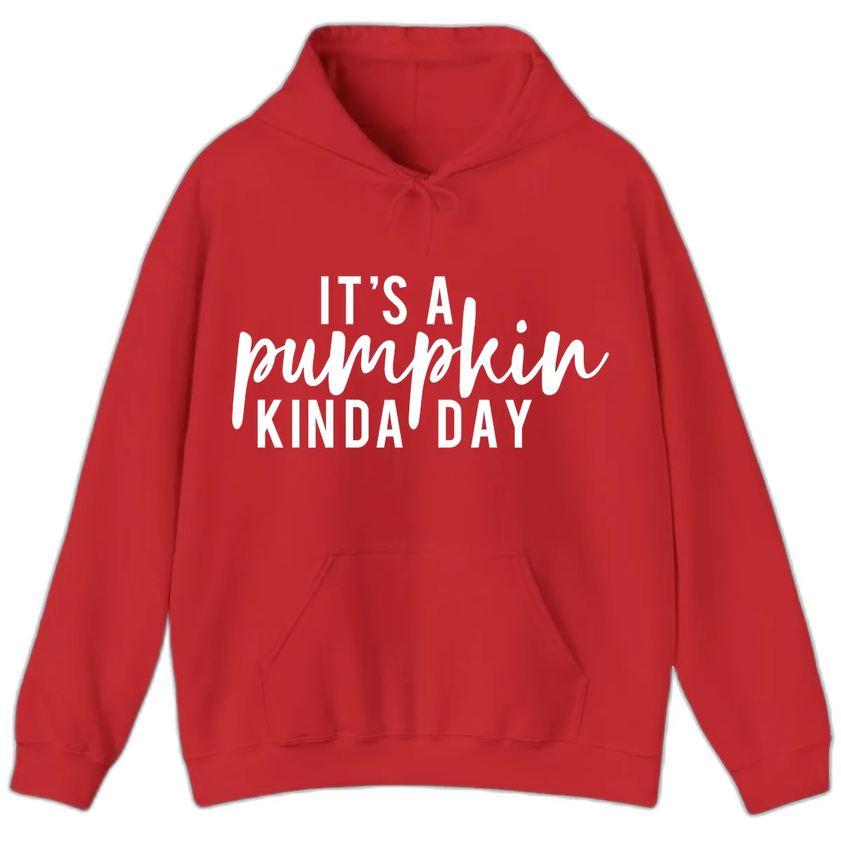 It's A Pumpkin Kinda Day Hoodie in Red