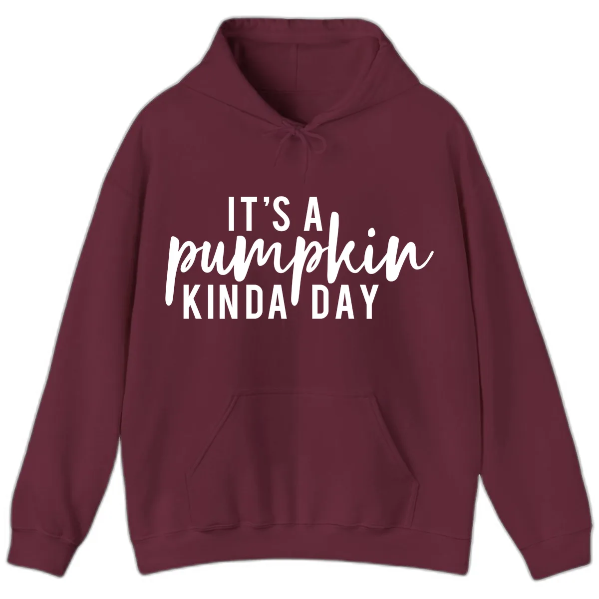 It's A Pumpkin Kinda Day Hoodie in Maroon