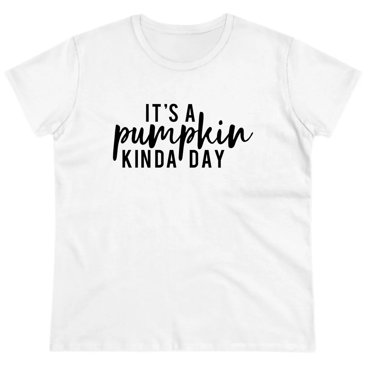 It's A Pumpkin Kinda Day Ladies Tee in White