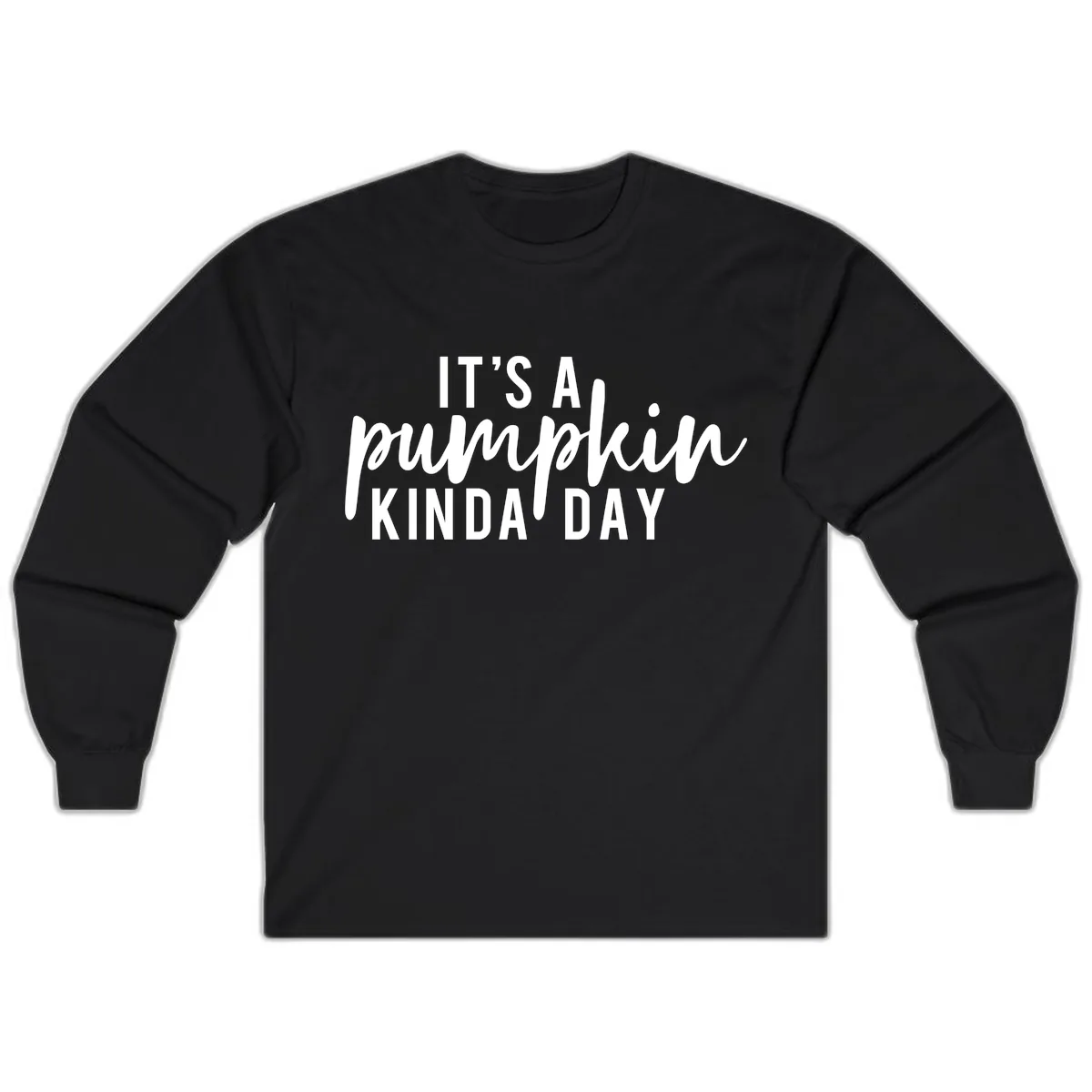 It's A Pumpkin Kinda Day Long Sleeve in Black
