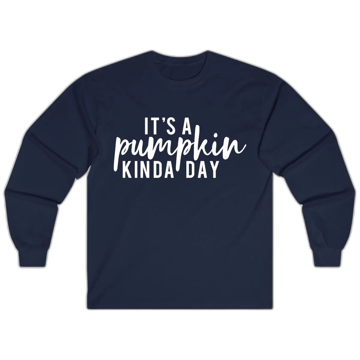 It's A Pumpkin Kinda Day Long Sleeve in Navy