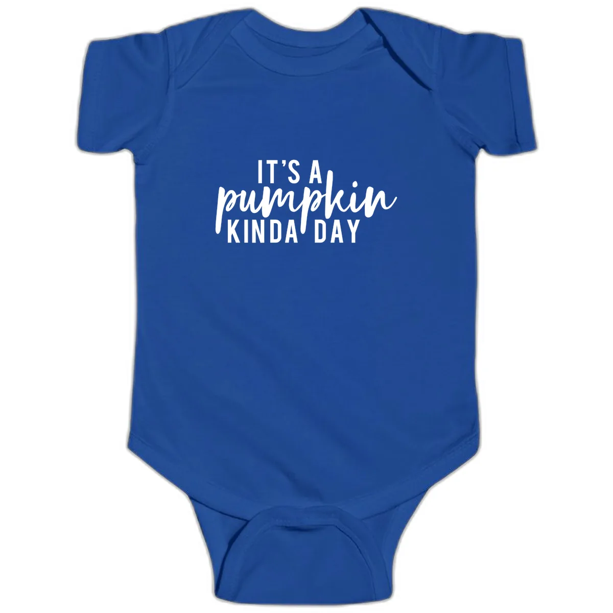 It's A Pumpkin Kinda Day Baby Onesie in Royal