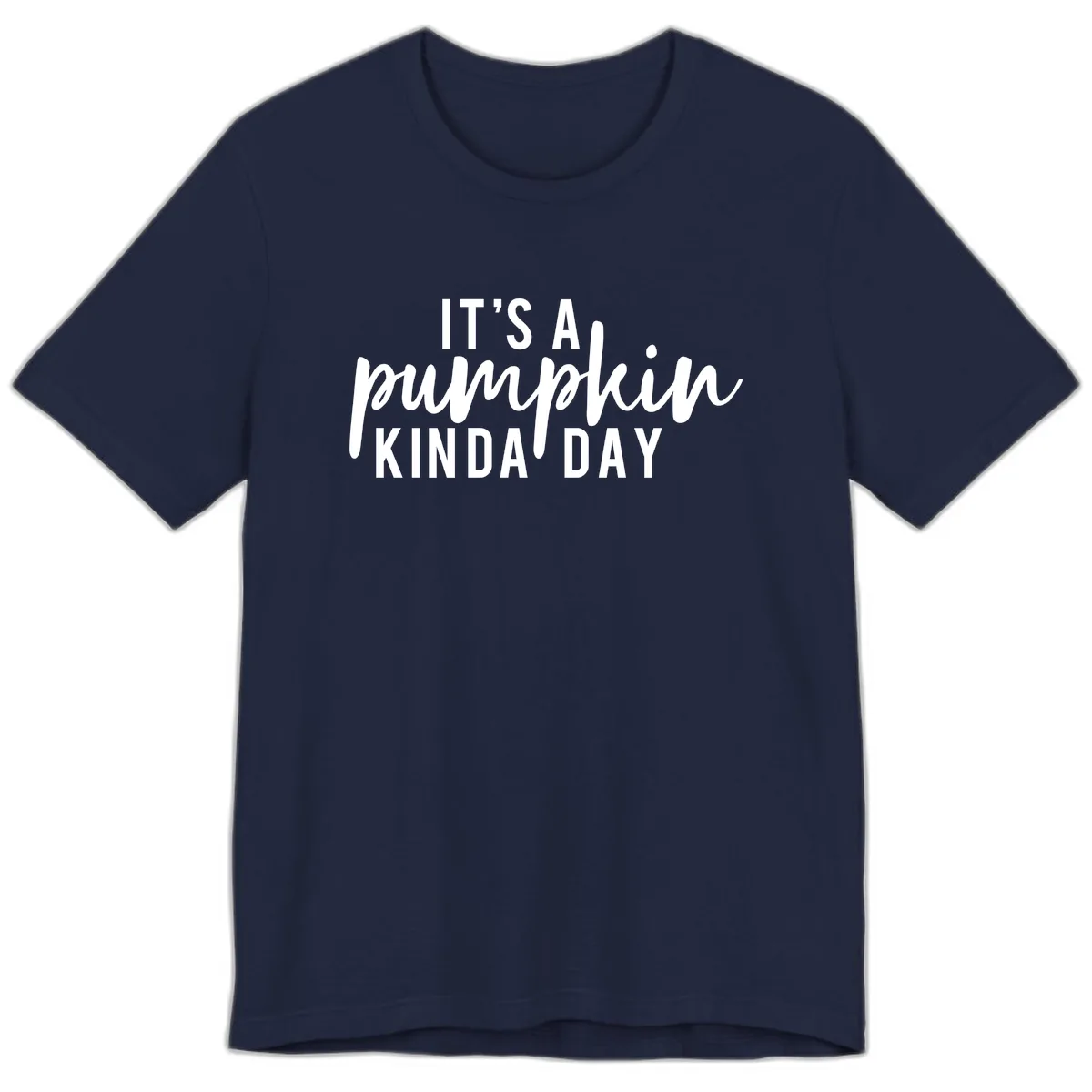 It's A Pumpkin Kinda Day Premium T-Shirt in Navy