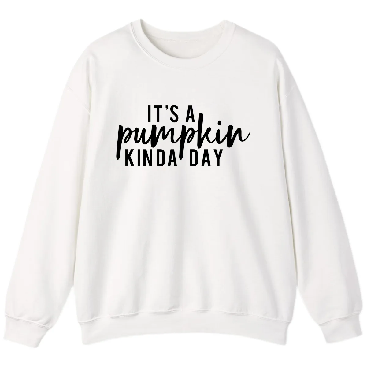 It's A Pumpkin Kinda Day Sweatshirt in White