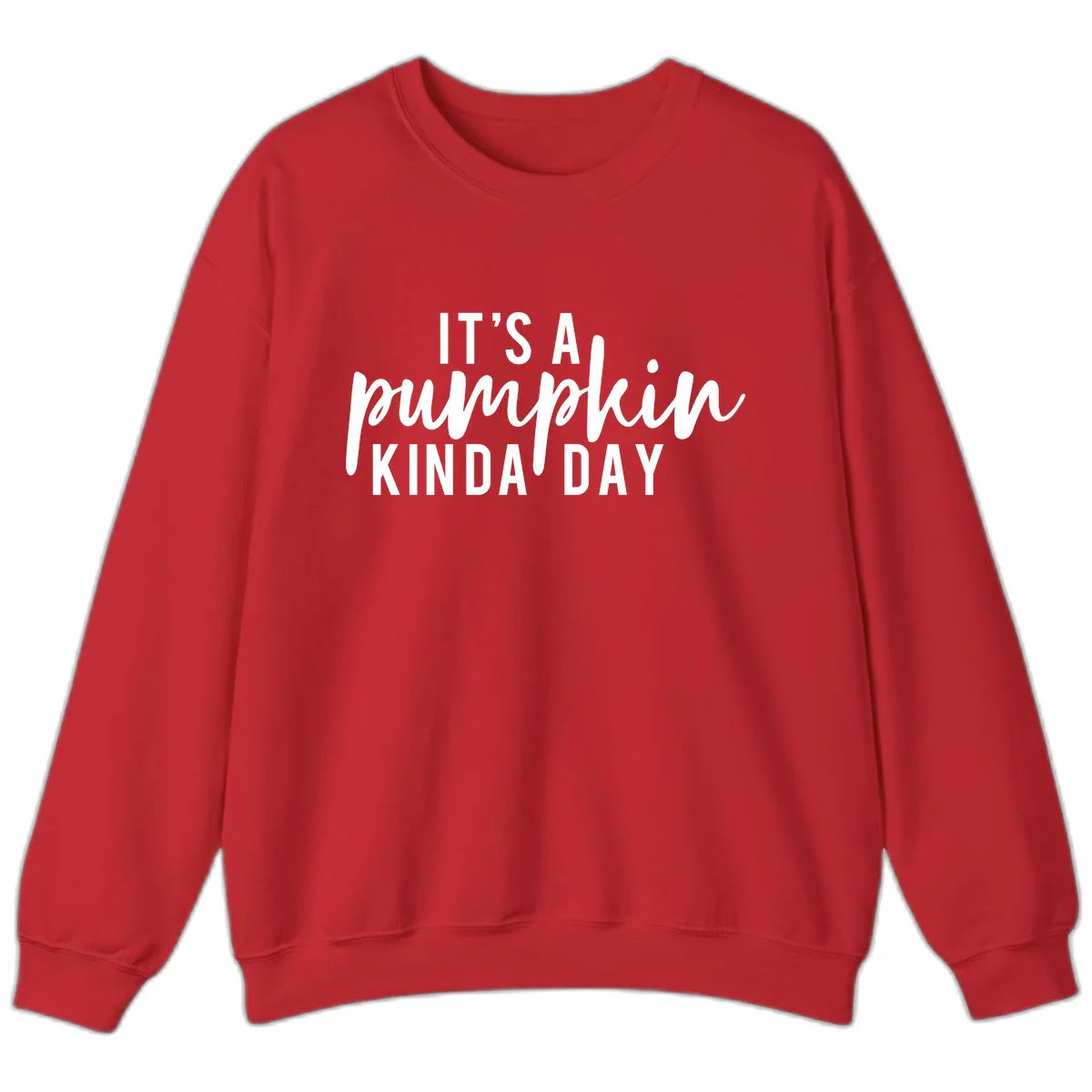It's A Pumpkin Kinda Day Sweatshirt in Red