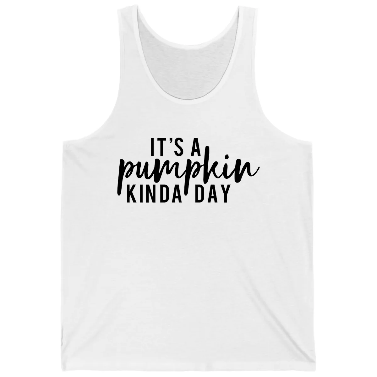 It's A Pumpkin Kinda Day Tank in White