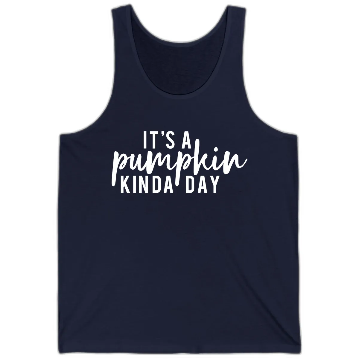 It's A Pumpkin Kinda Day Tank in Navy