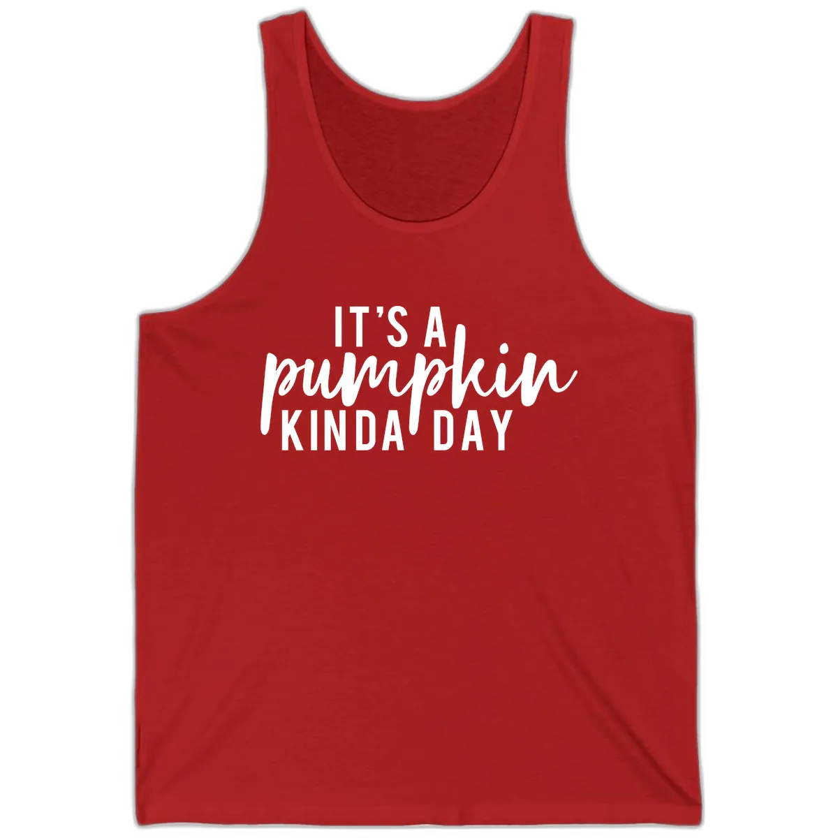 It's A Pumpkin Kinda Day Tank in Red