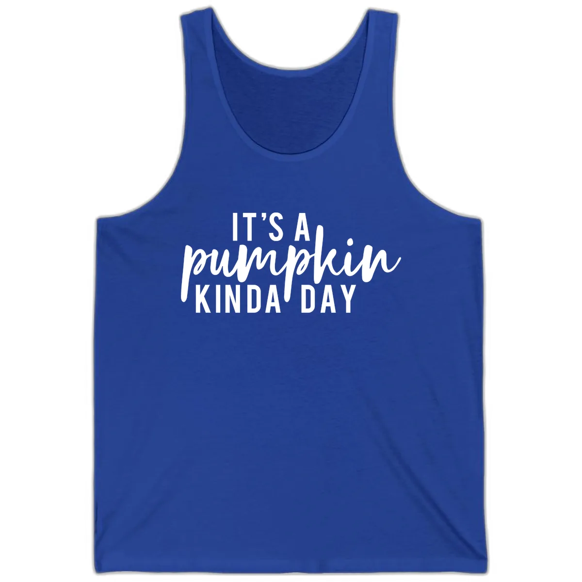 It's A Pumpkin Kinda Day Tank in True Royal