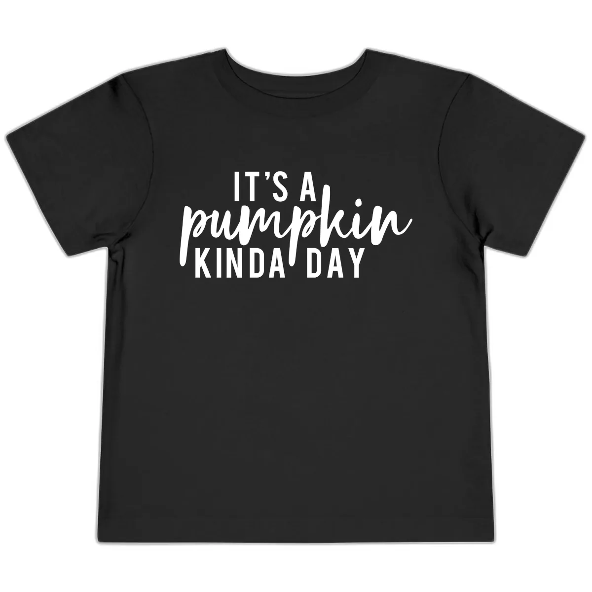 It's A Pumpkin Kinda Day Toddler T-Shirt in Black