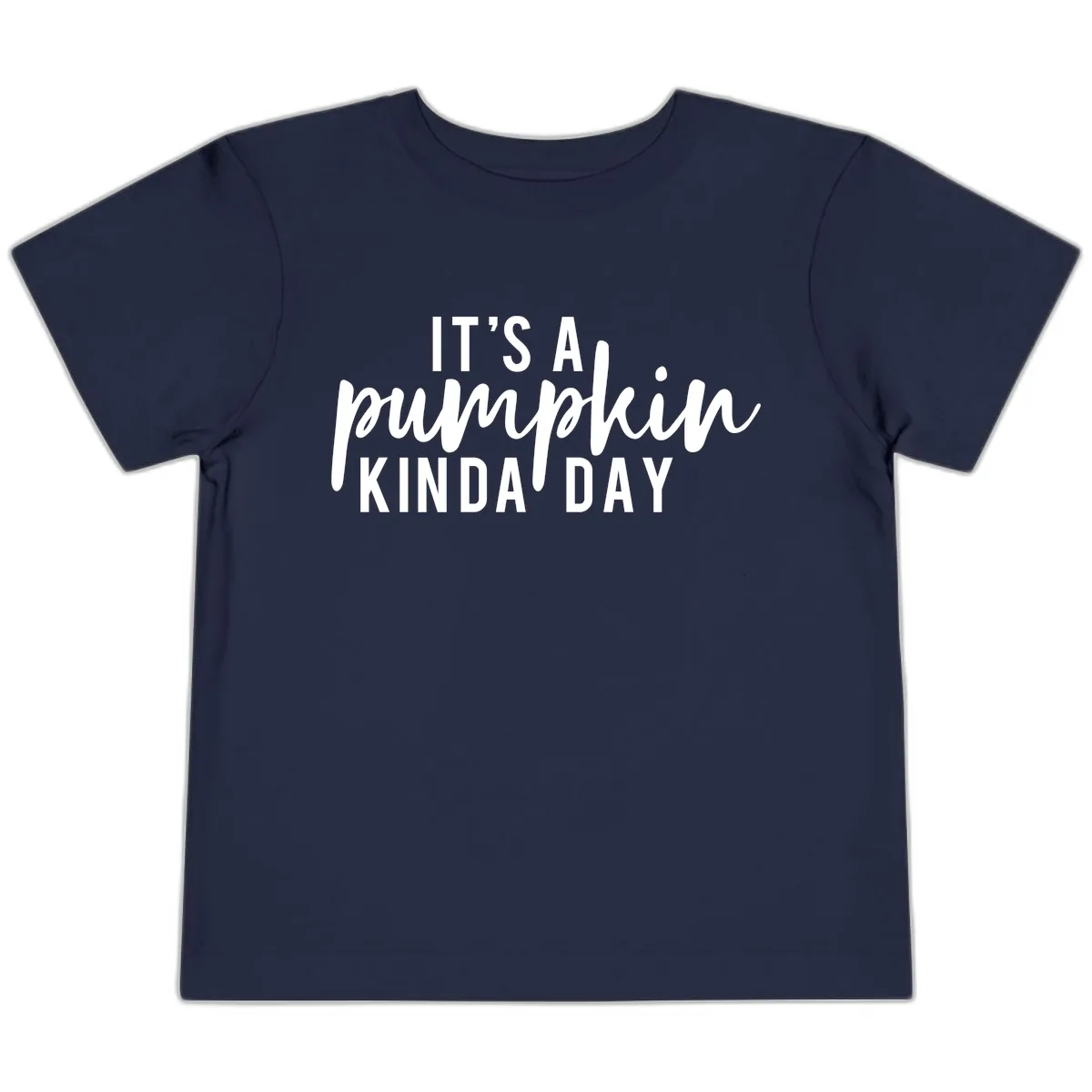 It's A Pumpkin Kinda Day Toddler T-Shirt in Navy