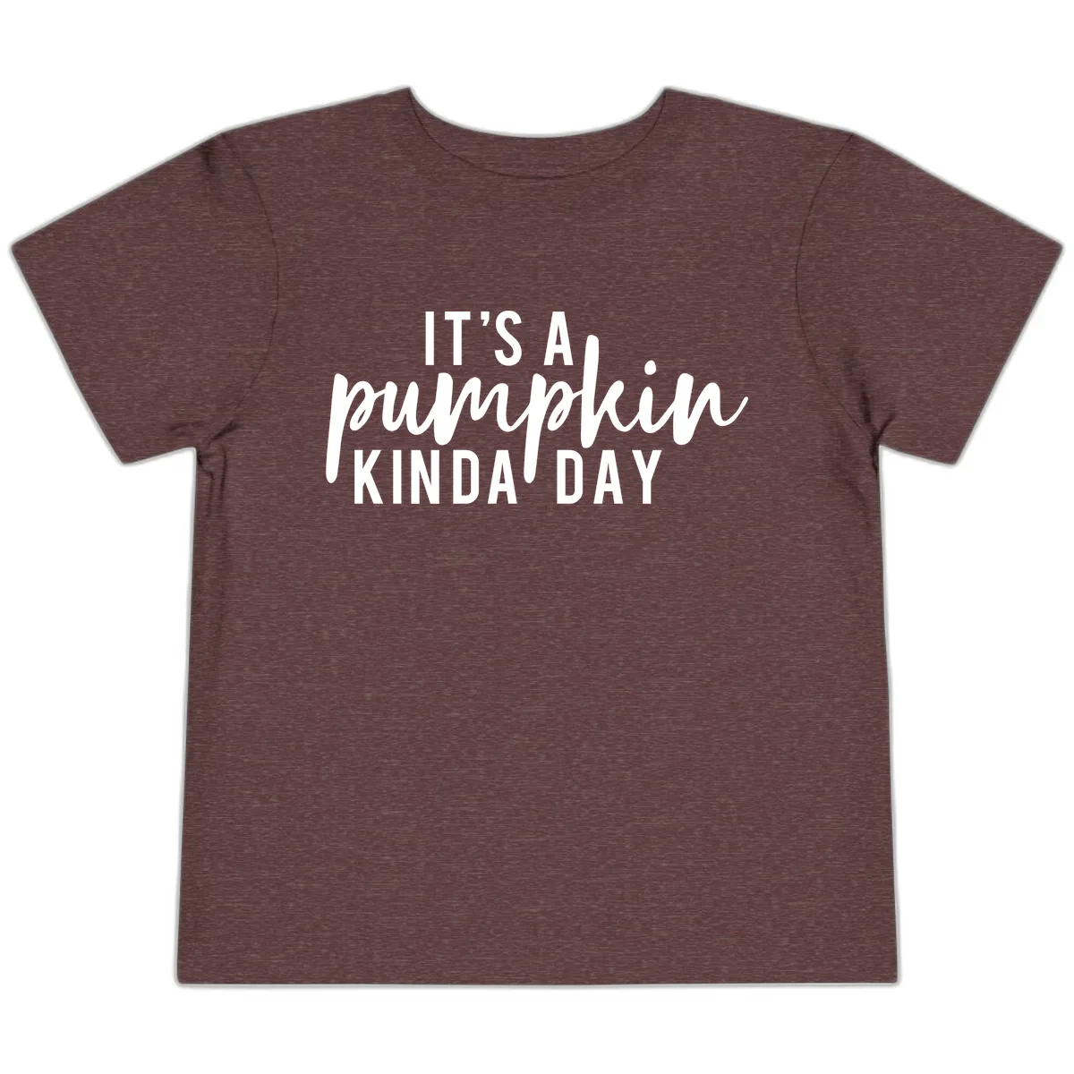 It's A Pumpkin Kinda Day Toddler T-Shirt in Heather Maroon