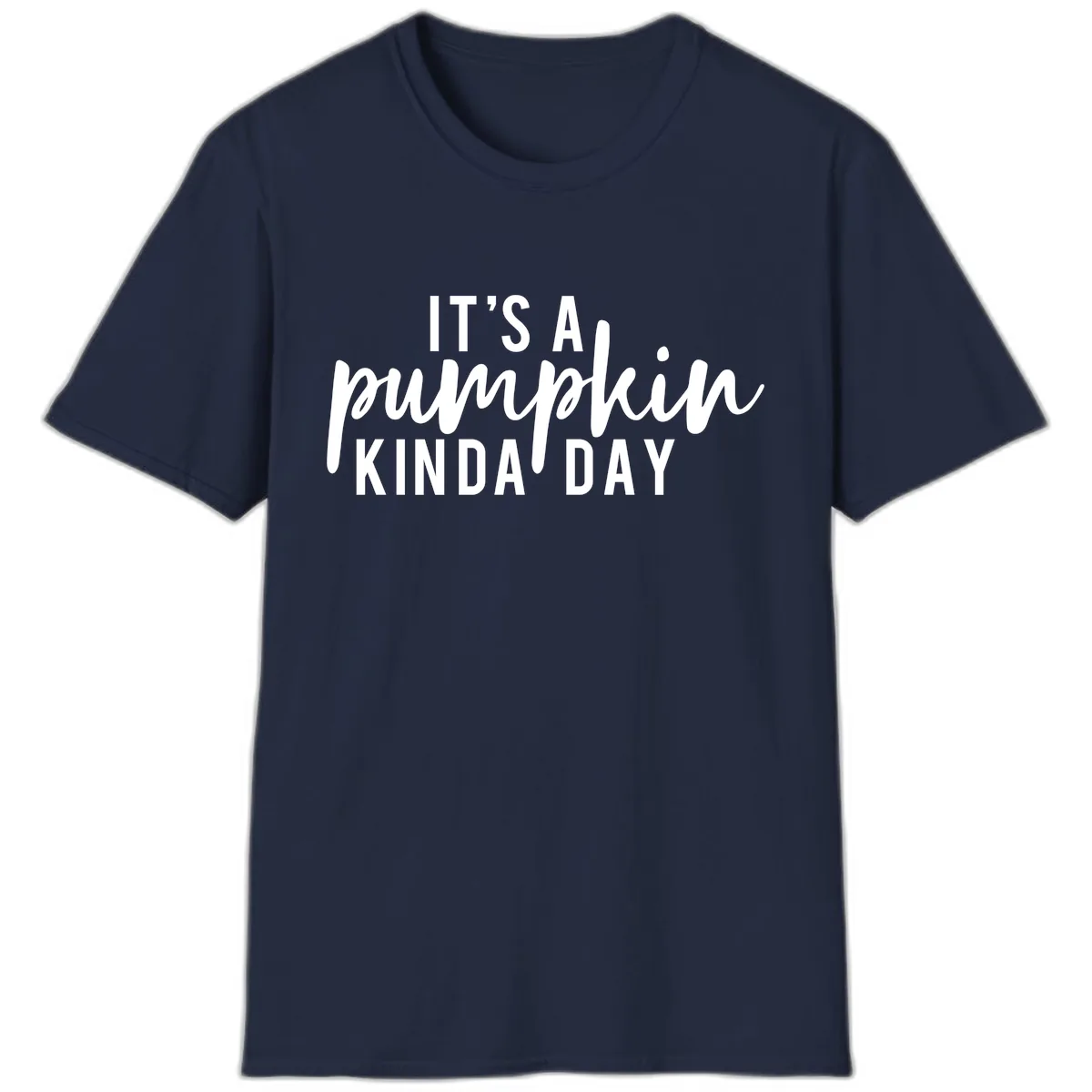 It's A Pumpkin Kinda Day T-Shirt in Navy