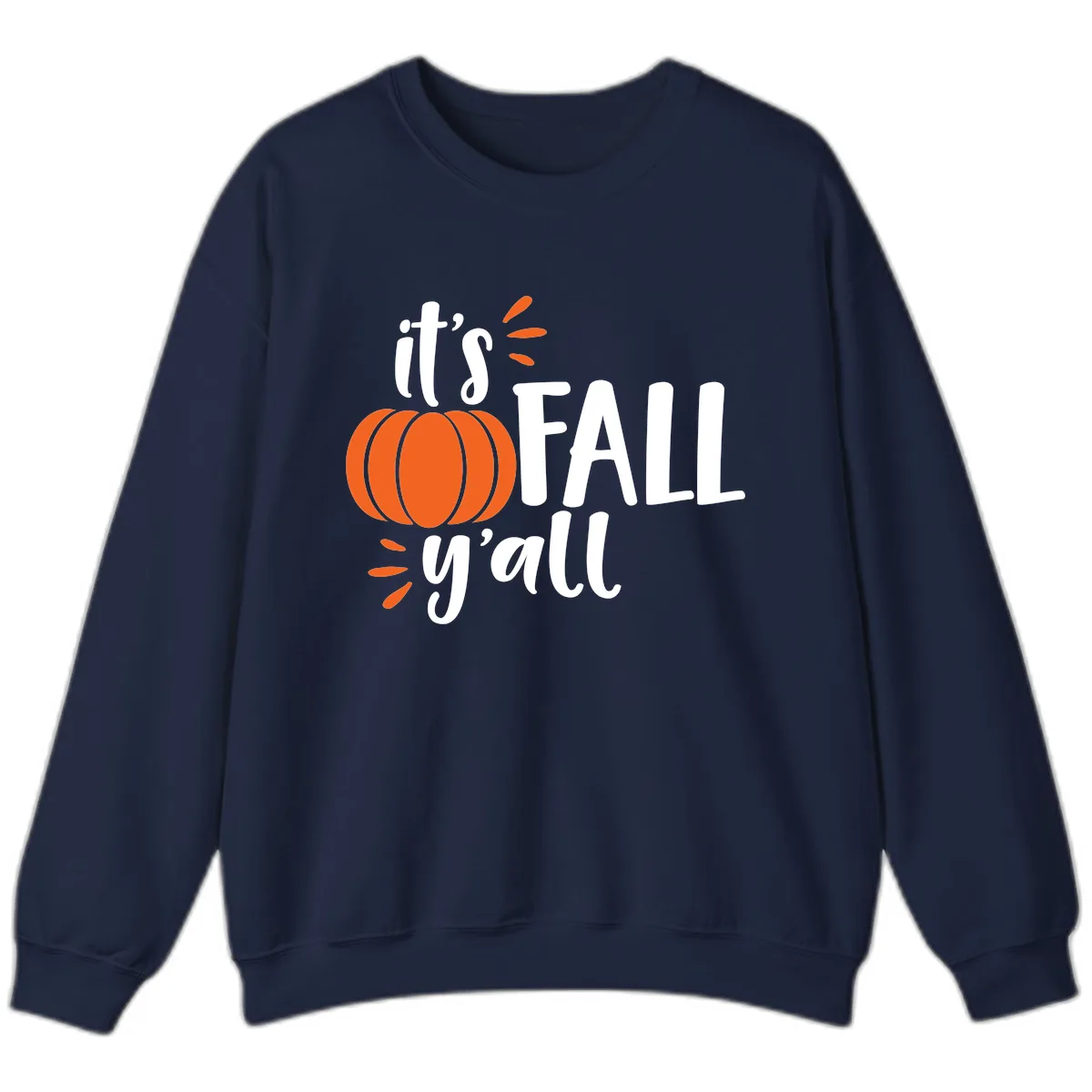 It's Fall Y'all Pumpkin Graphic Sweatshirt in Navy