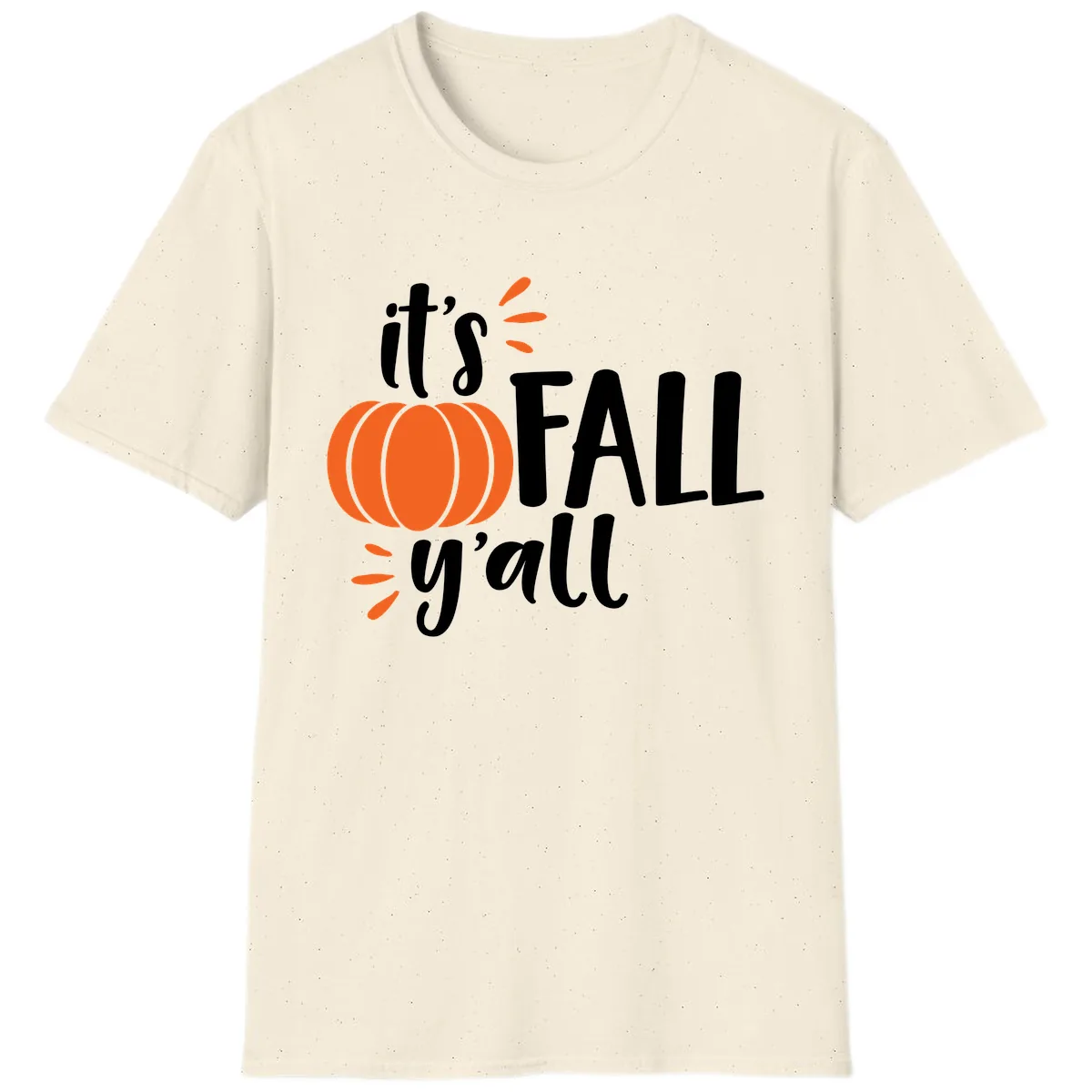 It's Fall Y'all Pumpkin Graphic T-Shirt in Natural