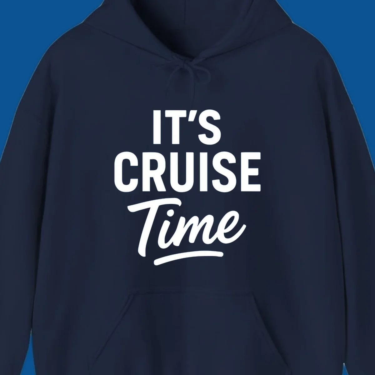 Its cruise time text design with bold fonts and script for cruise lovers.