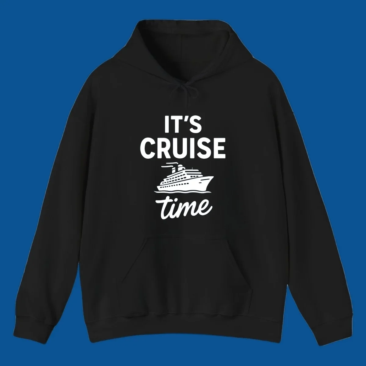 It's Cruise Time graphic with cruise ship illustration and bold text.