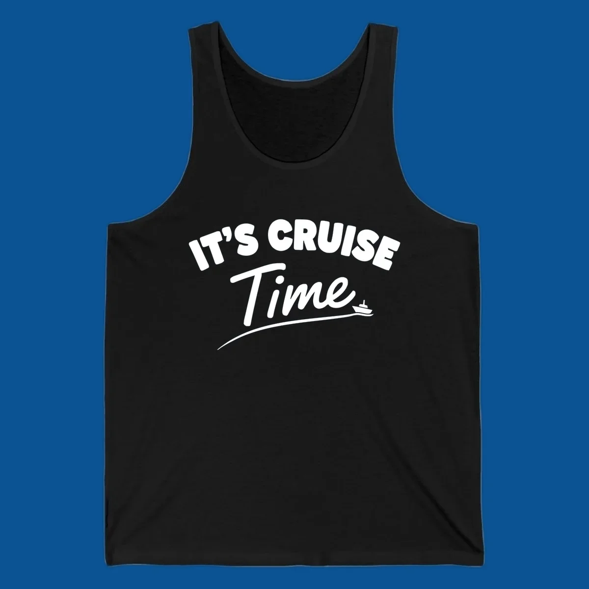 Text 'IT'S CRUISE Time' with a small boat graphic, celebrating cruise time.