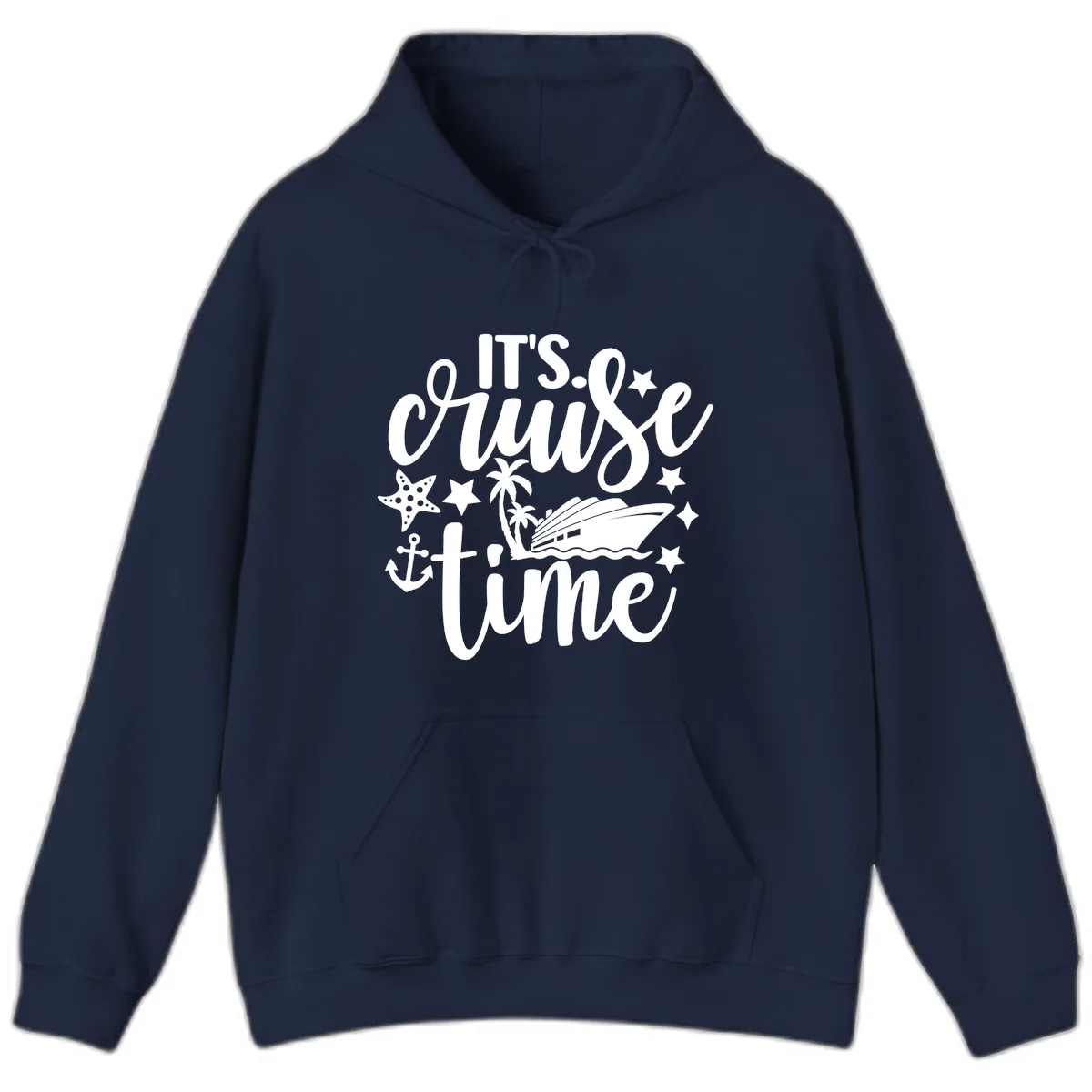 It's Cruise Time Design Hoodie in Navy