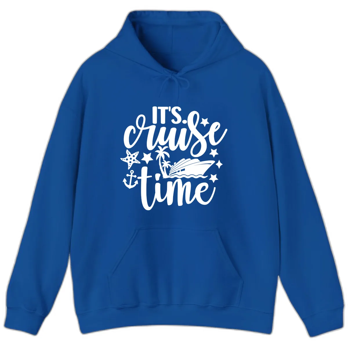 It's Cruise Time Design Hoodie in Royal