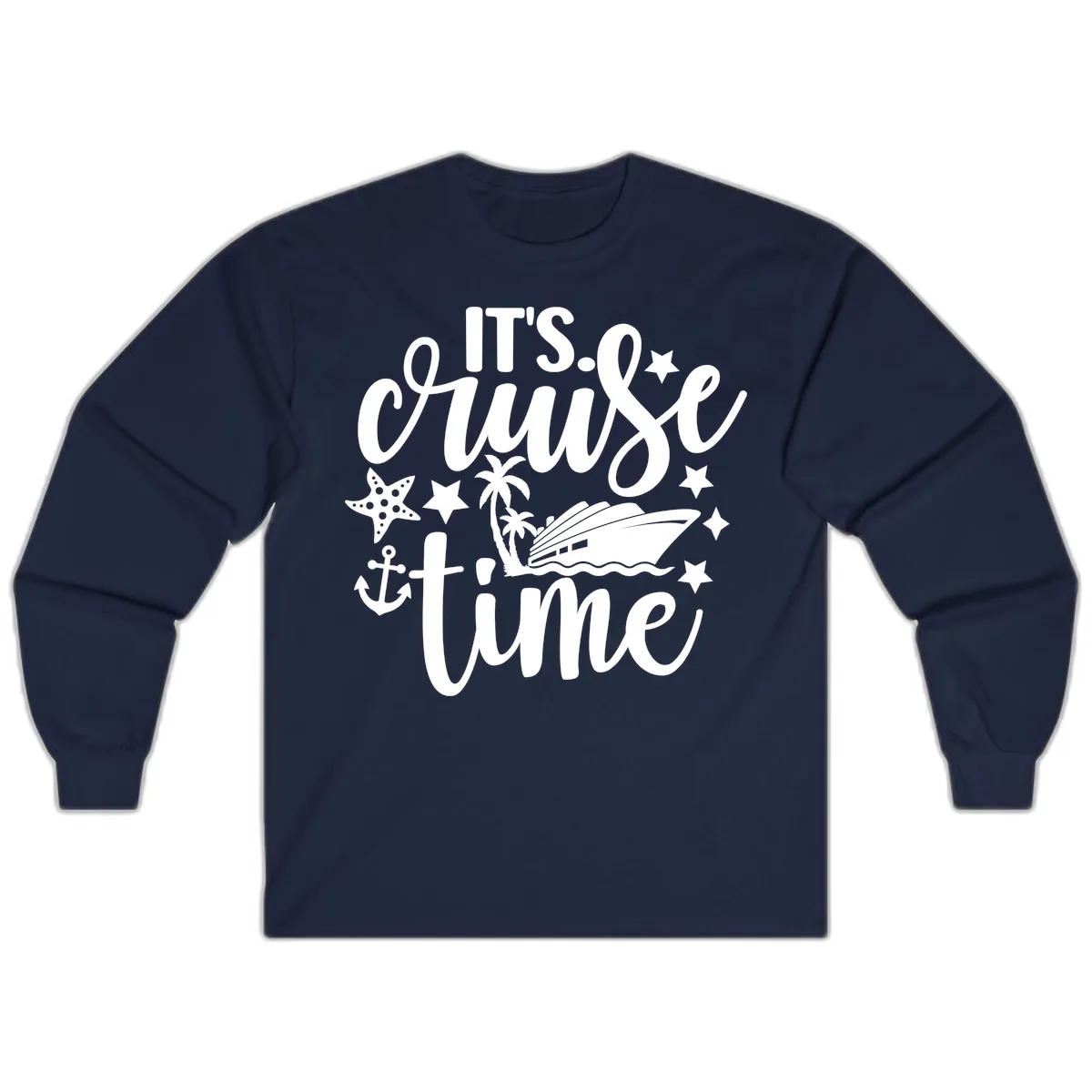 It's Cruise Time Design Long Sleeve in Navy