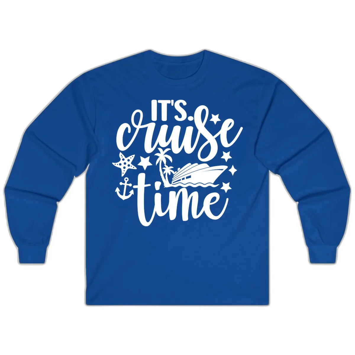 It's Cruise Time Design Long Sleeve in Royal