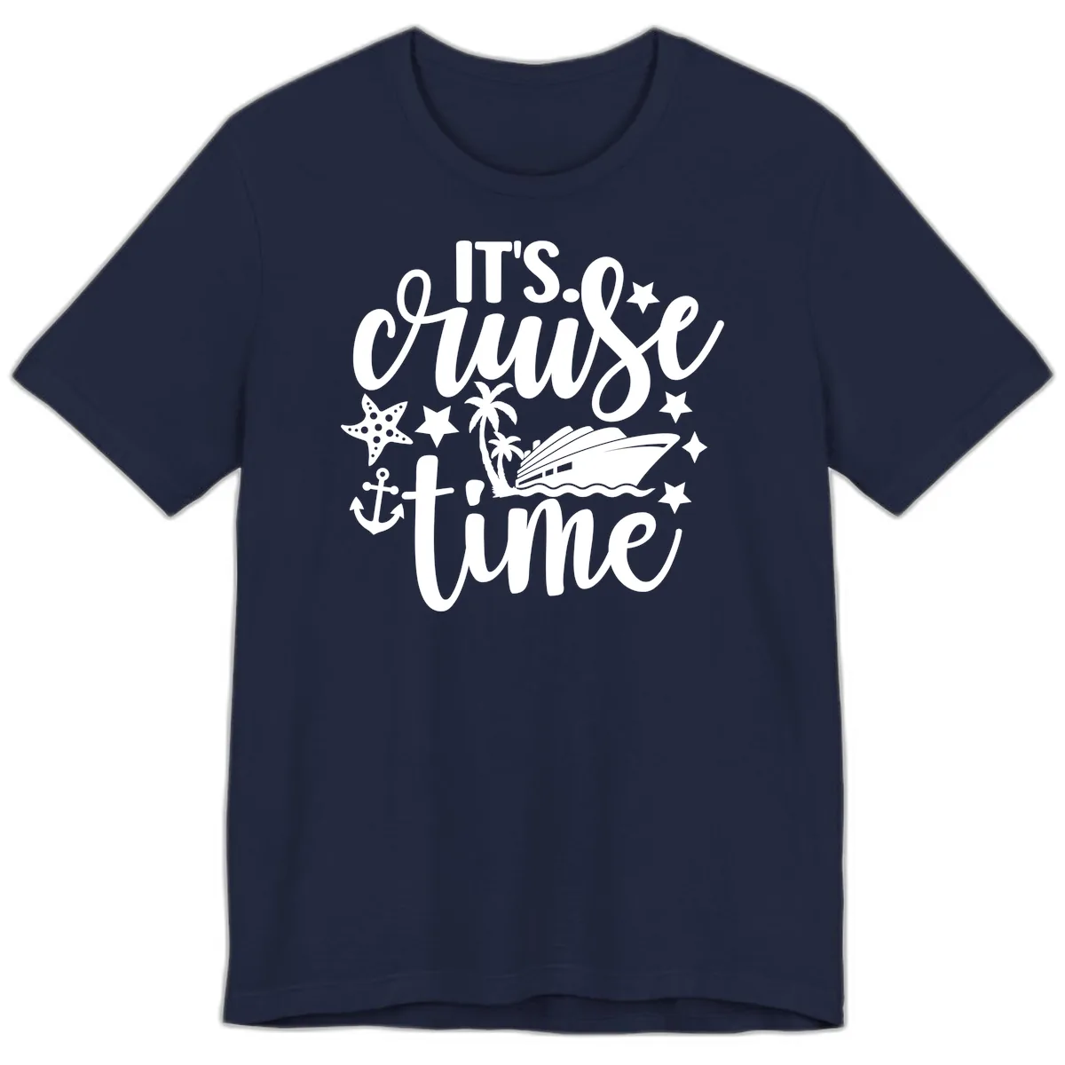 It's Cruise Time Design Premium T-Shirt in Navy