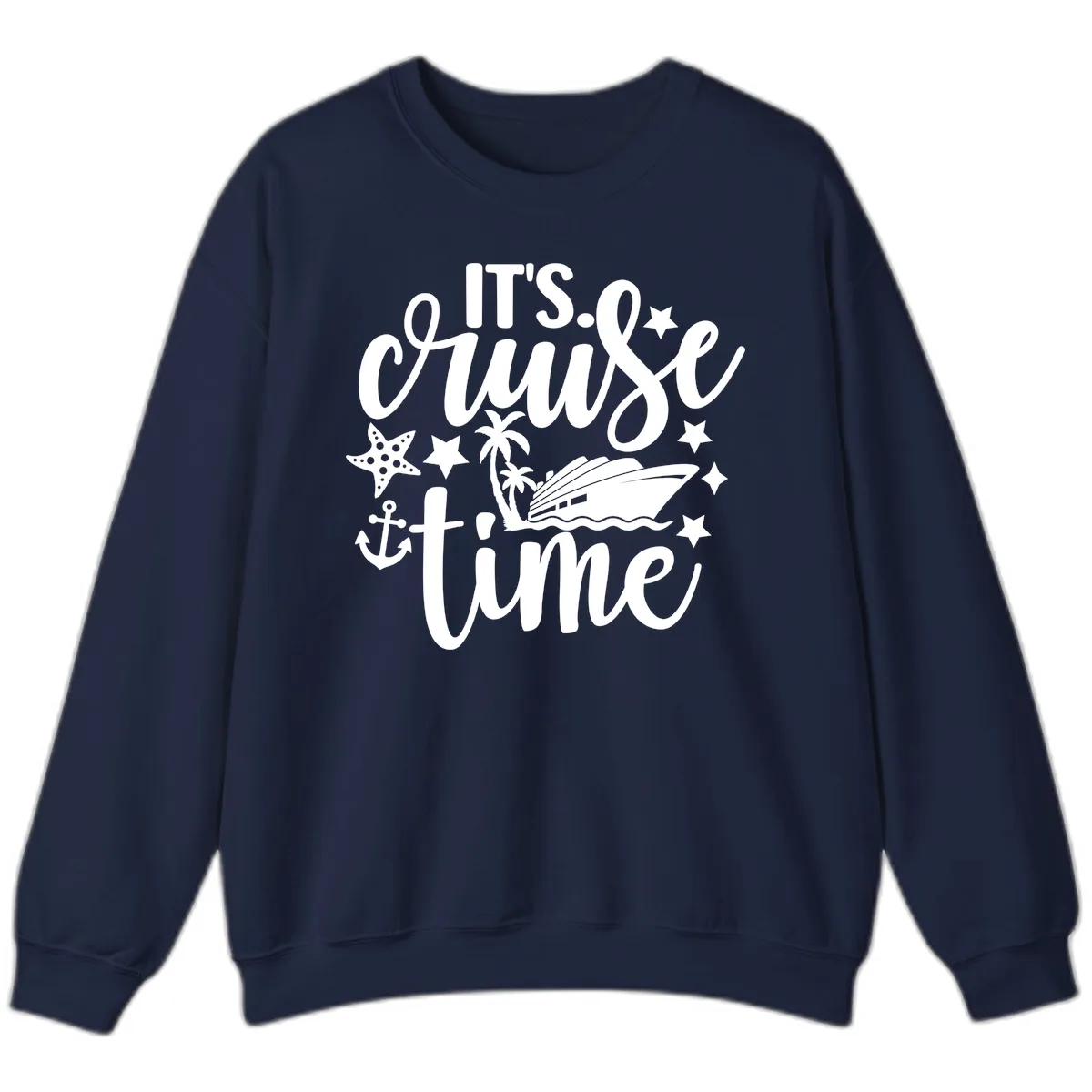 It's Cruise Time Design Sweatshirt in Navy