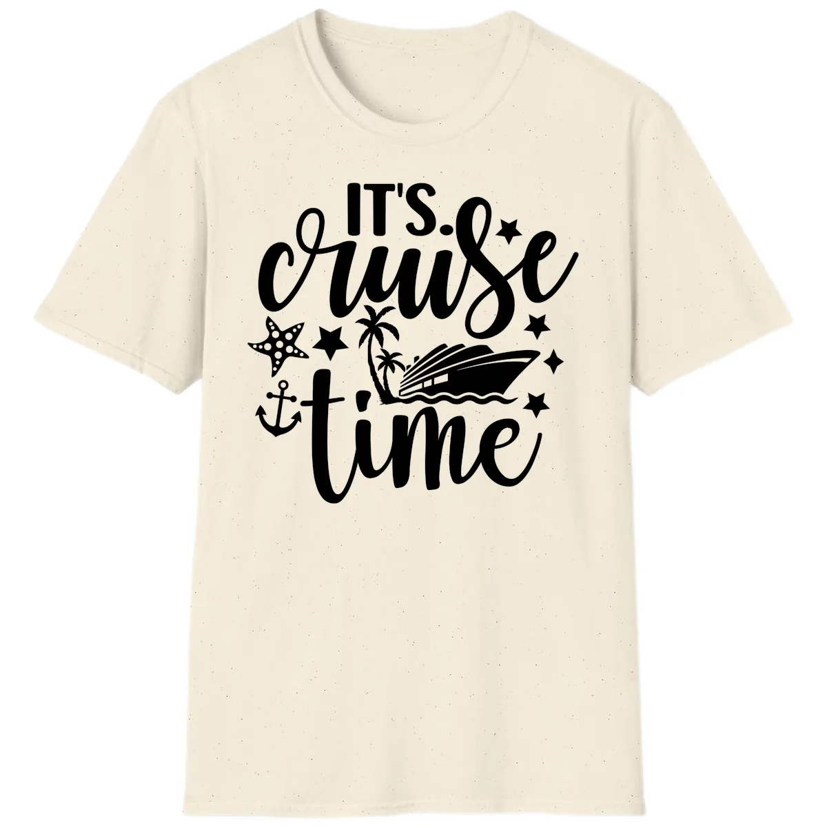 It's Cruise Time Design T-Shirt in Natural