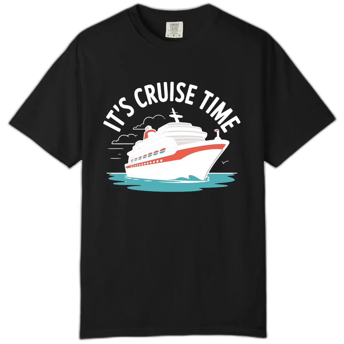 Its Cruise Time Ship Comfort Color in Black