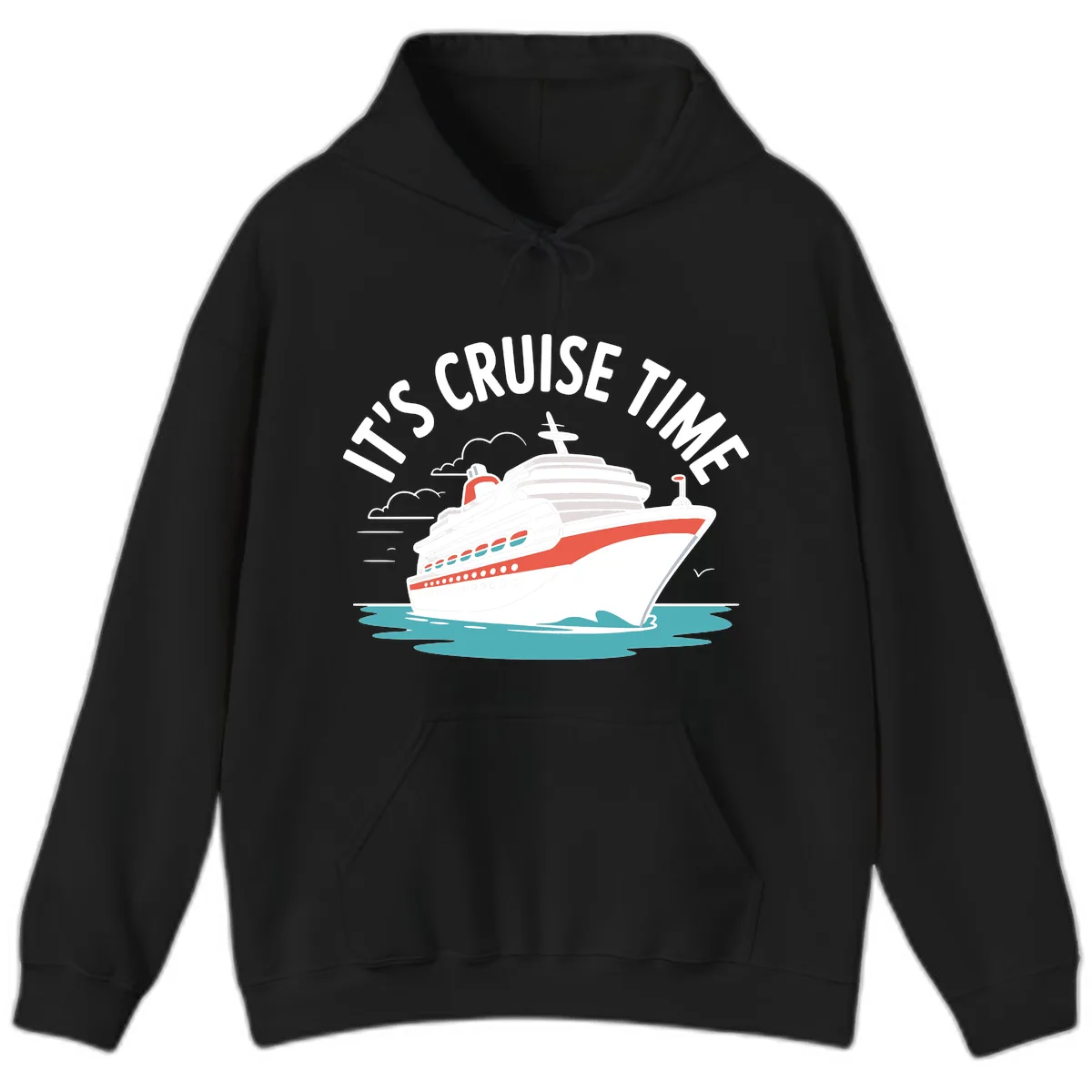 Its Cruise Time Ship Hoodie in Black