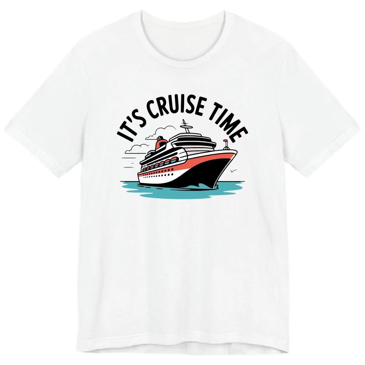 Its Cruise Time Ship Premium T-Shirt in White