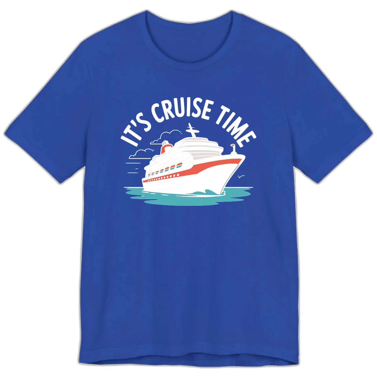 Its Cruise Time Ship Premium T-Shirt in True Royal