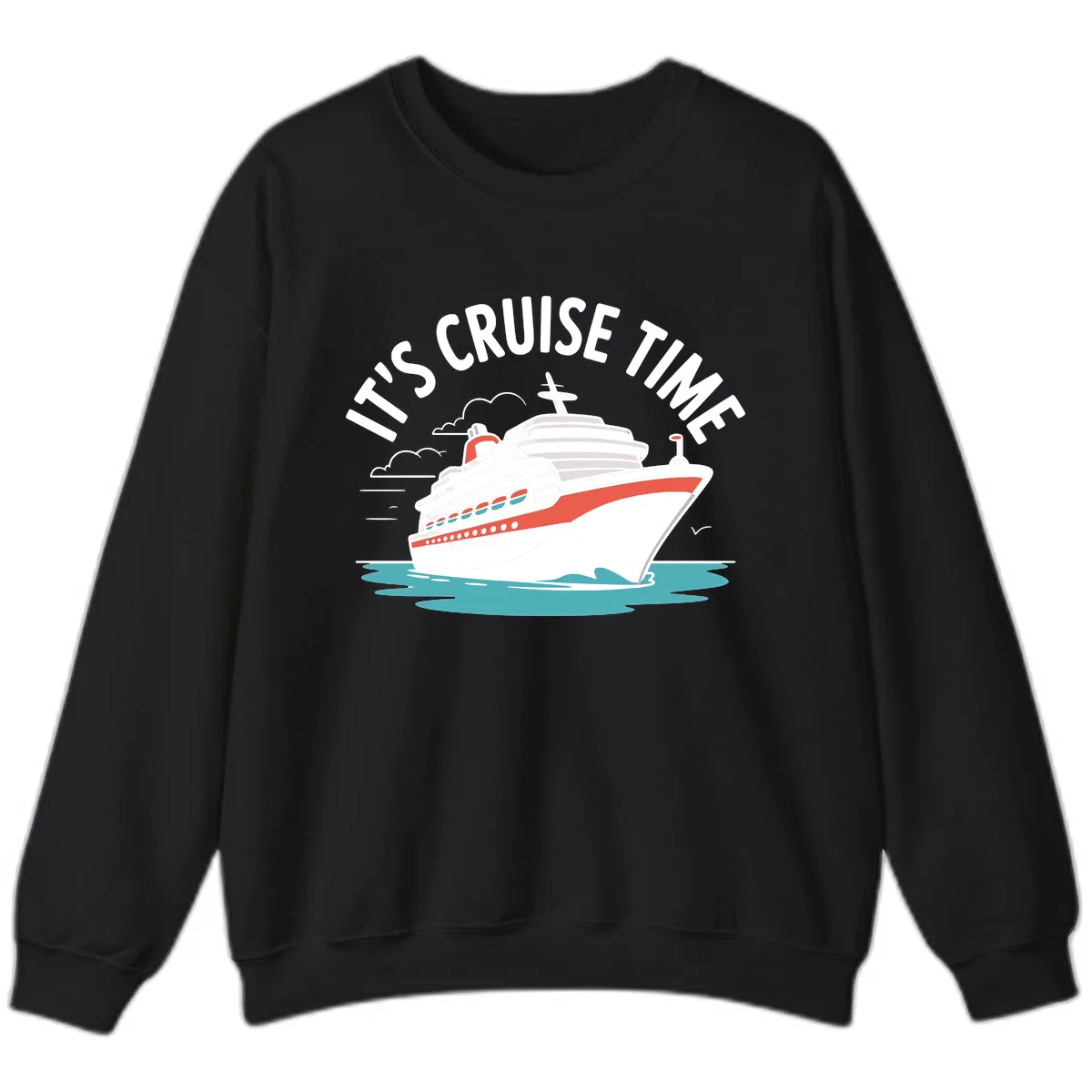 Its Cruise Time Ship Sweatshirt in Black