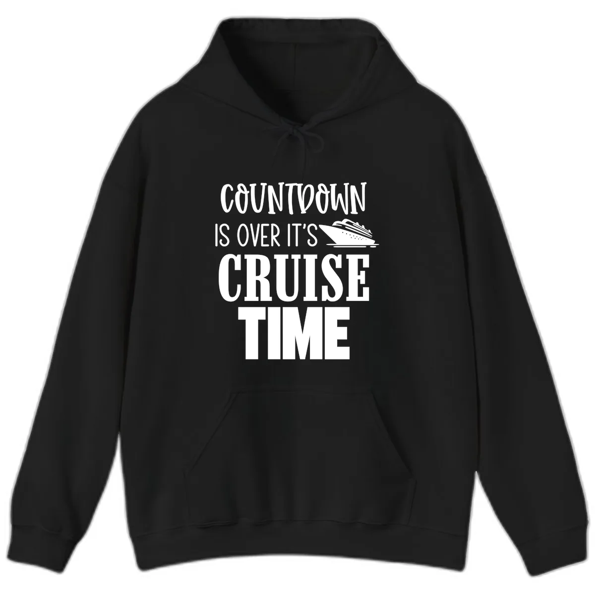 Countdown Is Over It's Cruise Time Hoodie in Black