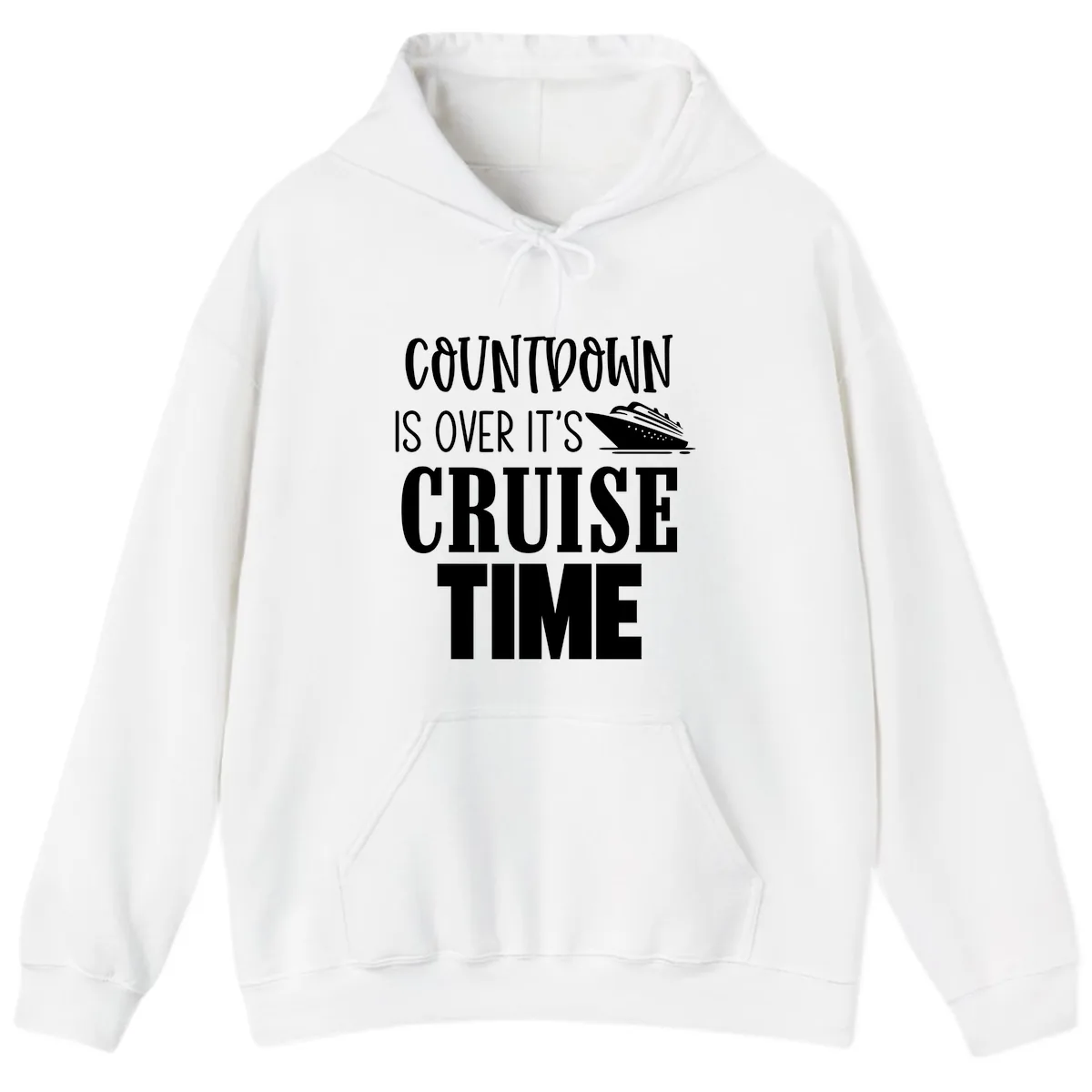Countdown Is Over It's Cruise Time Hoodie in White