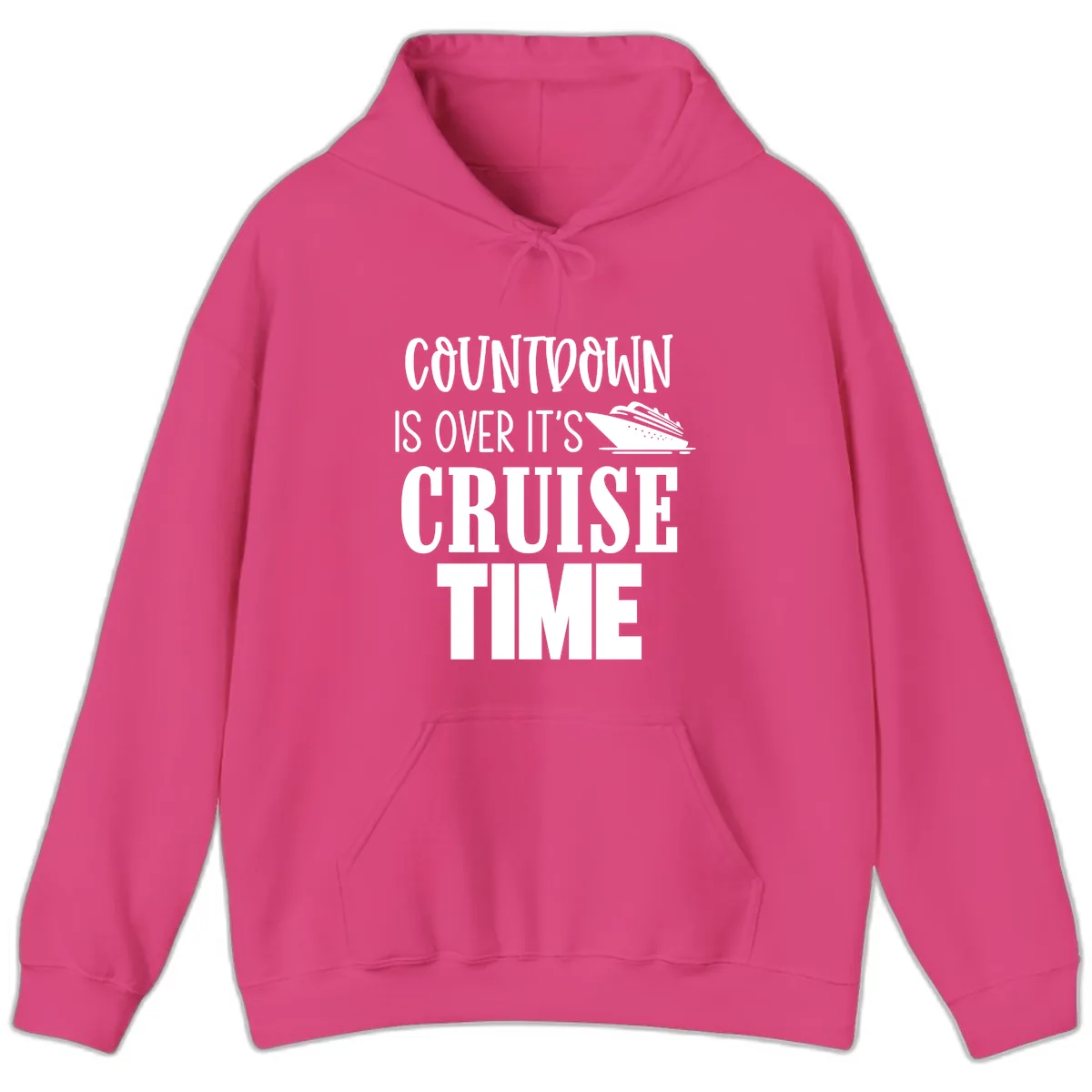 Countdown Is Over It's Cruise Time Hoodie in Heliconia