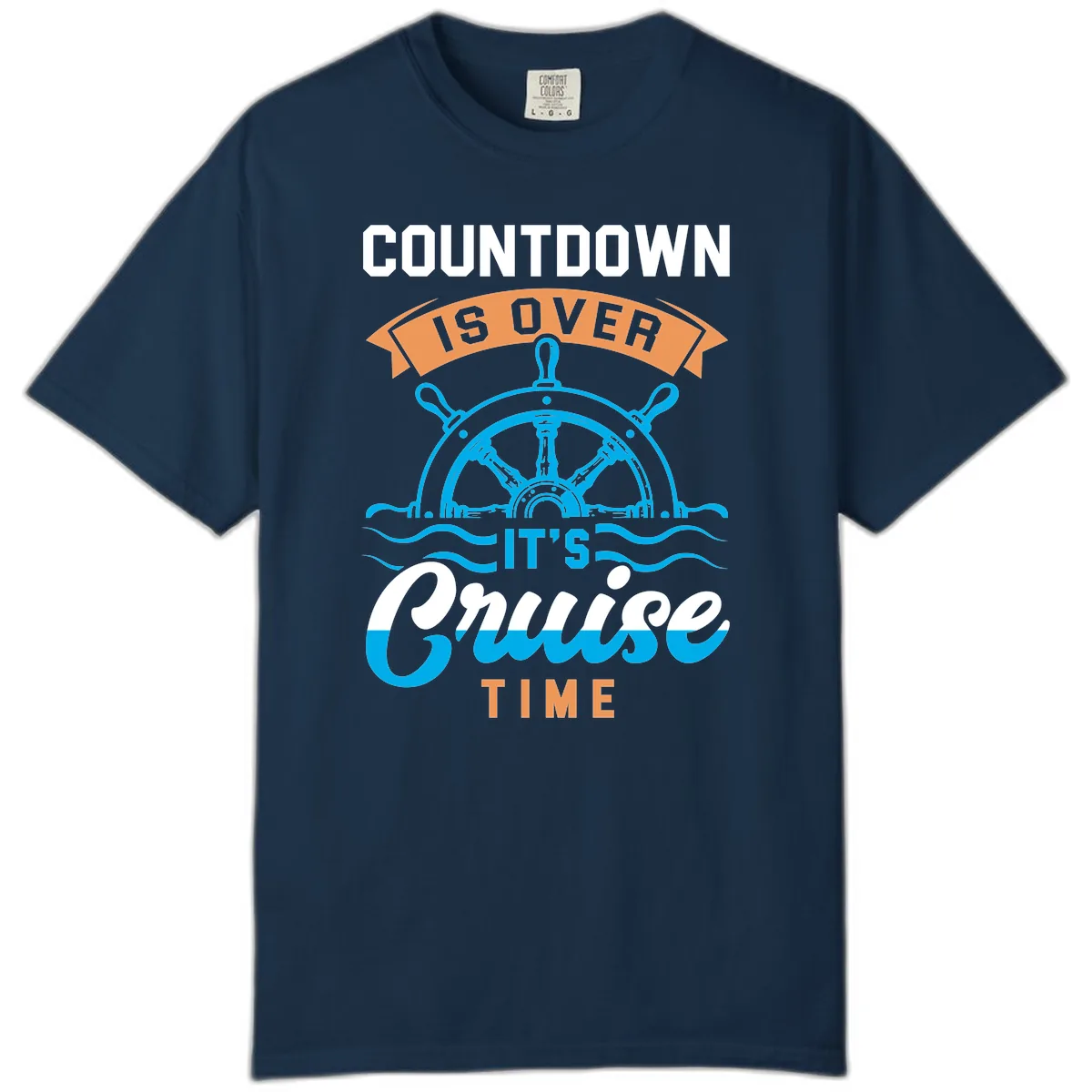 Its Cruise Time Countdown Comfort Color in True Navy
