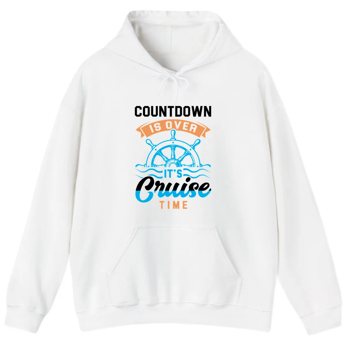 Its Cruise Time Countdown Hoodie in White