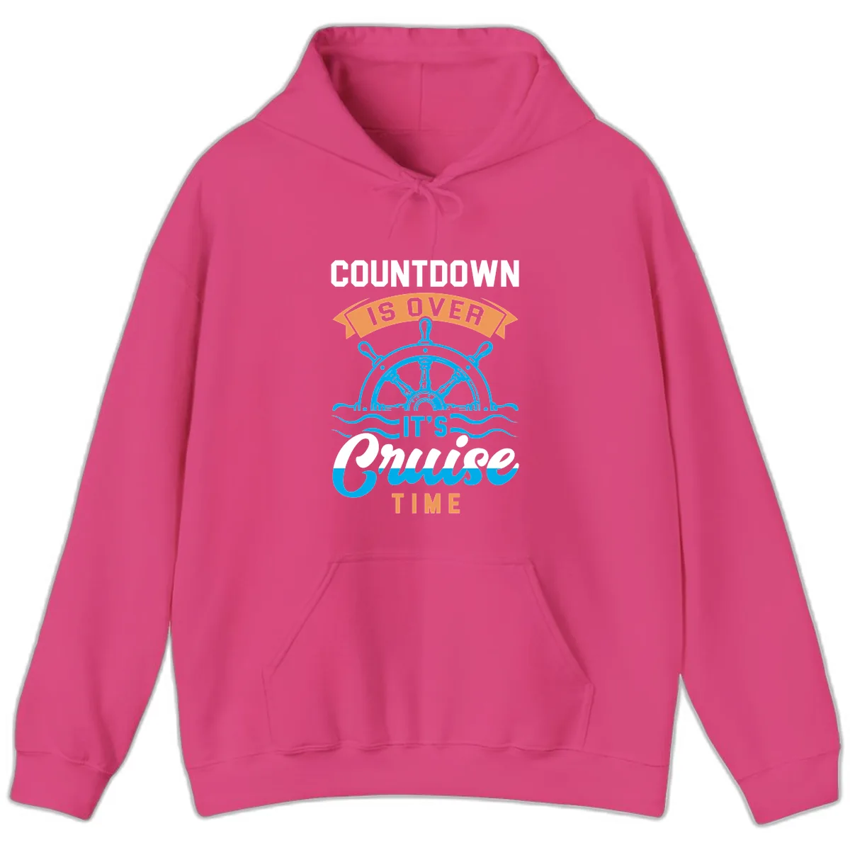 Its Cruise Time Countdown Hoodie in Heliconia