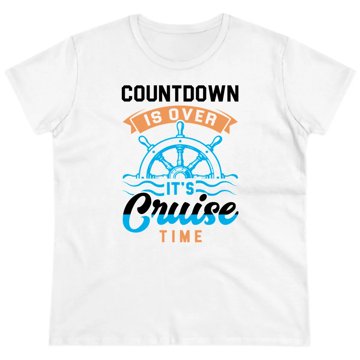 Its Cruise Time Countdown Ladies Tee in White