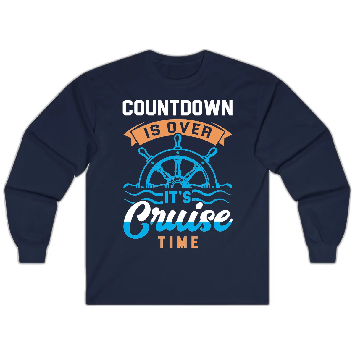 Its Cruise Time Countdown Long Sleeve in Navy